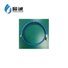 Smooth PTFE Hose With Two Layers 304 Stainless Steel Wire Braided And Out Layer Covered by Blue TPU