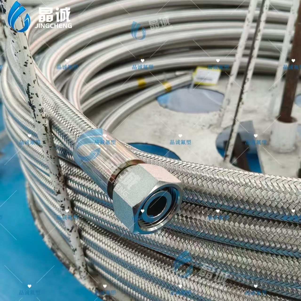 PTFE Convoluted Braided Hose for Pharmaceutical and Food Processing | Stainless Steel Reinforced PTFE Hose