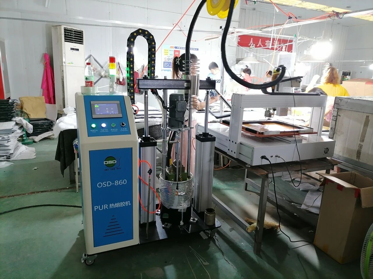 Hot melt adhesive machine tube