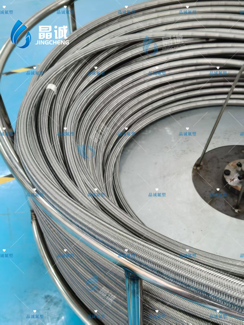 PTFE thermal oil hose chemical fluid transport pipe