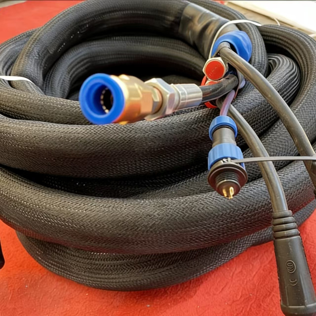 Waterproof Construction Equipment Hose for Non-Curing Spray Systems | Custom Heated Hose Manufacturer