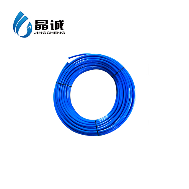 Smooth PTFE Hose With Middle Layer By 304 Stainless Steel Wire Braided And Out Layer by Smooth Blue TPU Covered