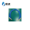 Smooth PTFE Hose With Two Layers 304 Stainless Steel Wire Braided And Out Layer Covered by Blue TPU