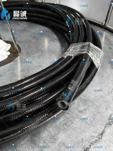 Clean-Surface TPU-Covered PTFE Braided Hose for Chemical and Adhesive Transfer Meta Title