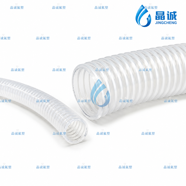 Highly Flexible Convoluted PTFE Hose for Low-Pressure Process Equipment and Compact Fluid Routing