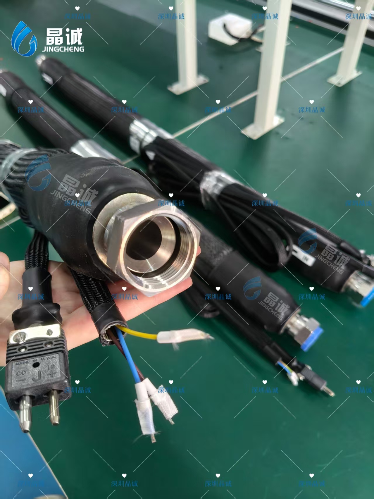 Custom PTFE Heating Hose Strict Quality Inspection For Hot Melt Dispensing Automotive Robot Coating