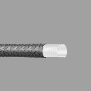 Smooth Bore Convoluted Braided PTFE Hose for Food, Cosmetics, Chemical and Pharmaceutical Delivery