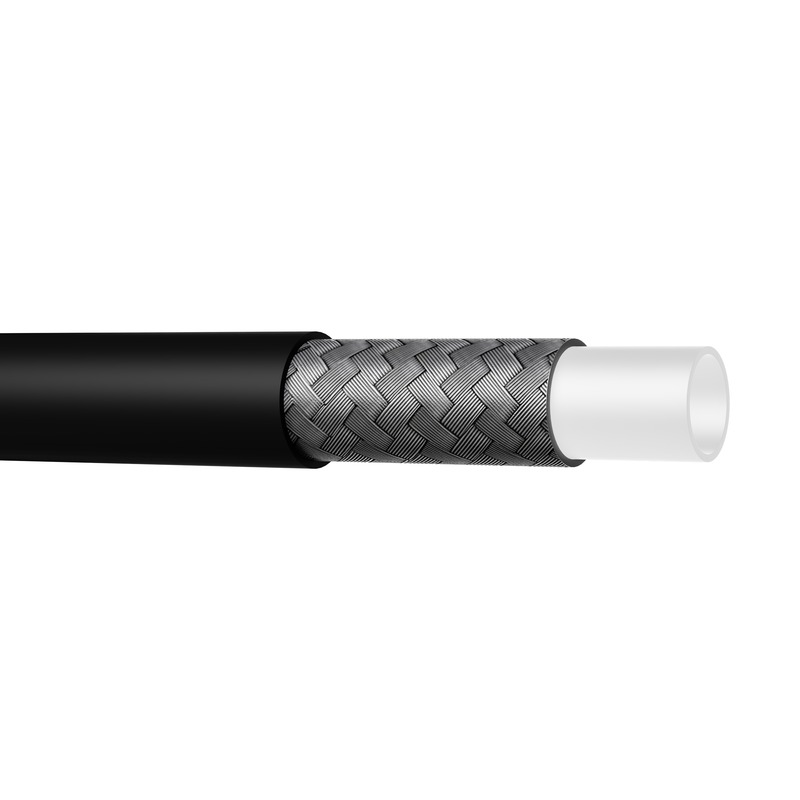 TPU Covered Stainless Steel Braided PTFE Hose for Pharma, Food and Chemical Lines