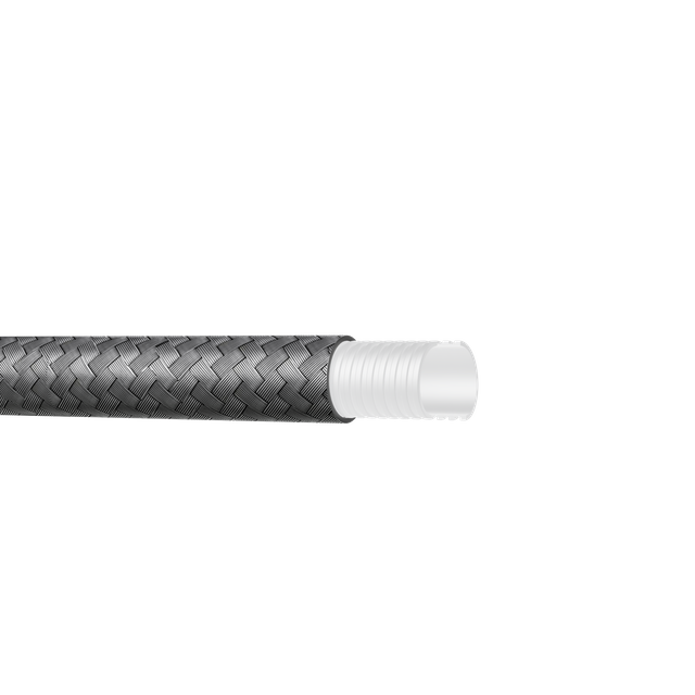 Smooth-Bore Corrugated PTFE Hose for Suction Lines and Cleaning-Oriented Process Equipment