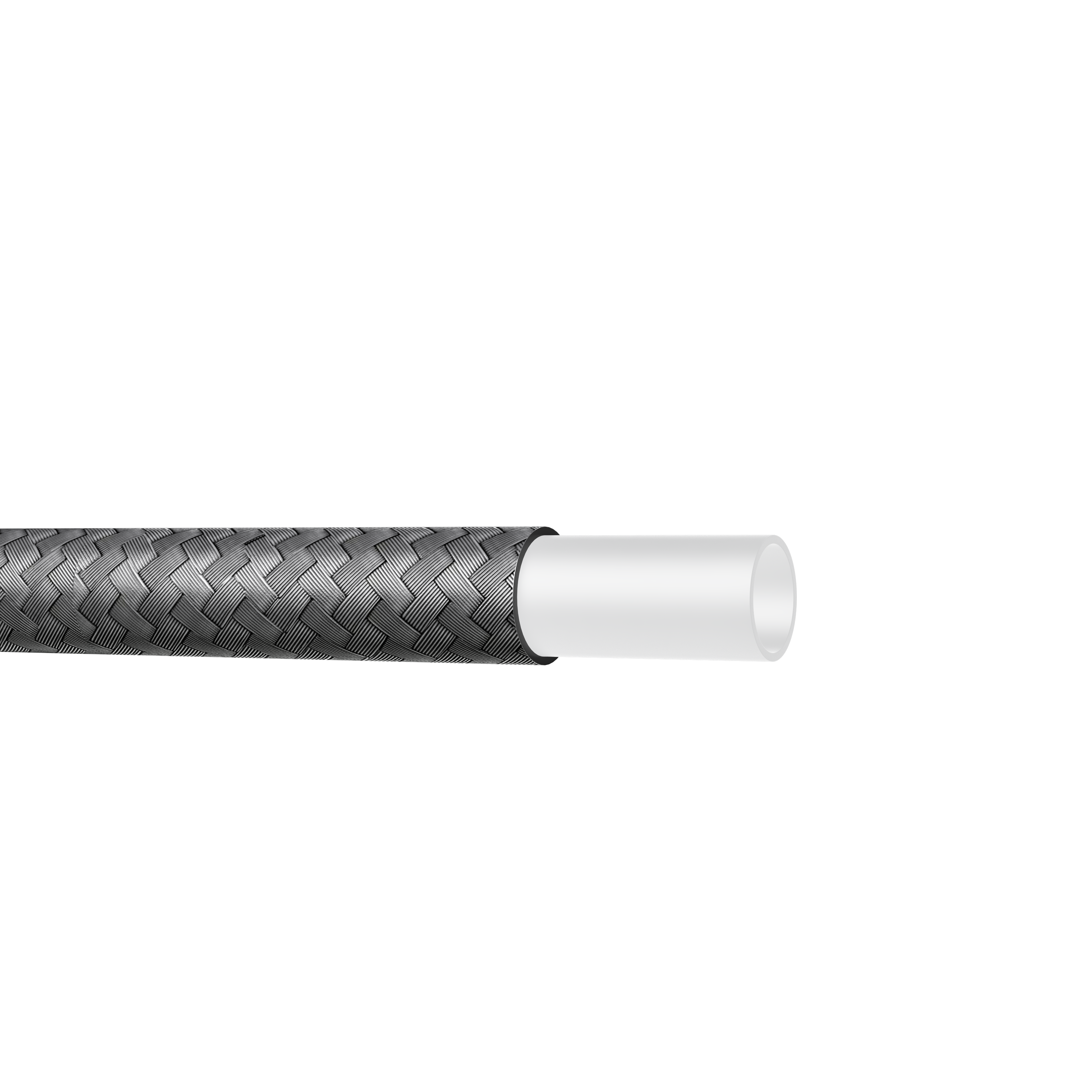 Single Braided PTFE Hose for Industrial Equipment, Chemical Transfer and High Temperature Applications