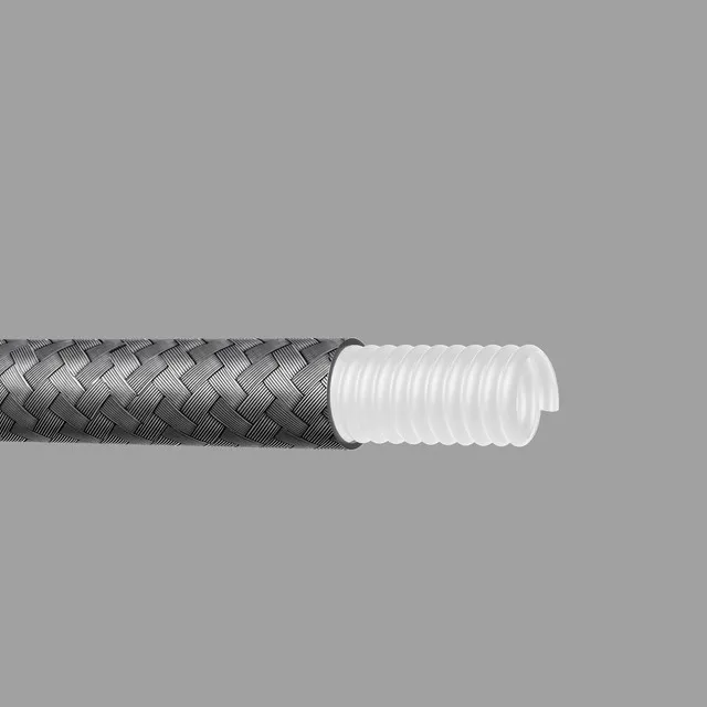 Helical Convoluted Stainless Steel Braided PTFE Hose for Pharmaceutical, Food and Chemical Transfer