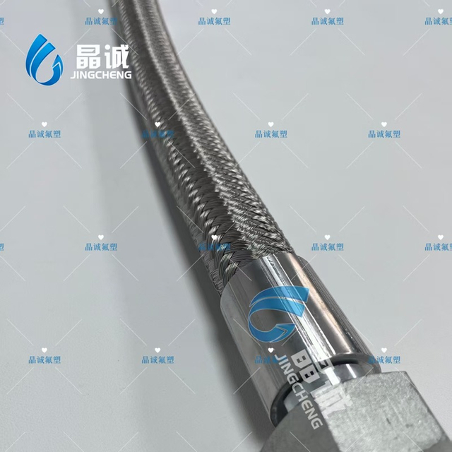 Heavy-Duty 304 Stainless Steel Wire Bundle Braided PTFE Hose for High-Pressure Spray, Adhesive, Steam and Oil Transfer
