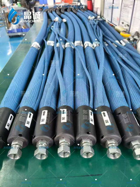 PTFE Lined Adhesive Heated Hose with 304 SS Braiding for Clog Free Hot Melt Dispensing Operations