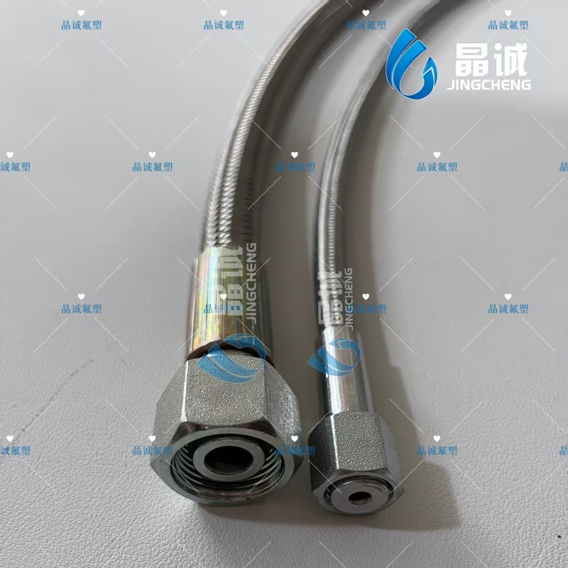 304 Stainless Steel Braided Inner Spiral Convoluted PTFE Hose for Tight-Bend Pharmaceutical, Food and Chemical Piping