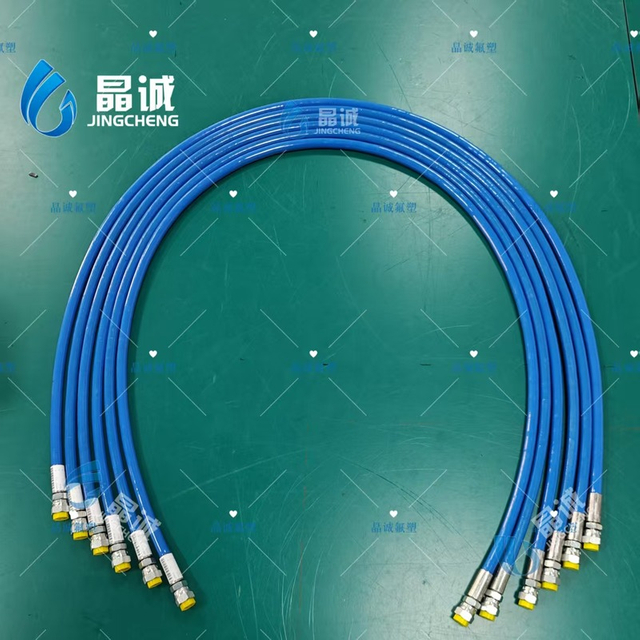 PU-Jacketed 304 Stainless Steel Braided PTFE Hose for Pharmaceutical, Beverage, Paint and Adhesive Transfer